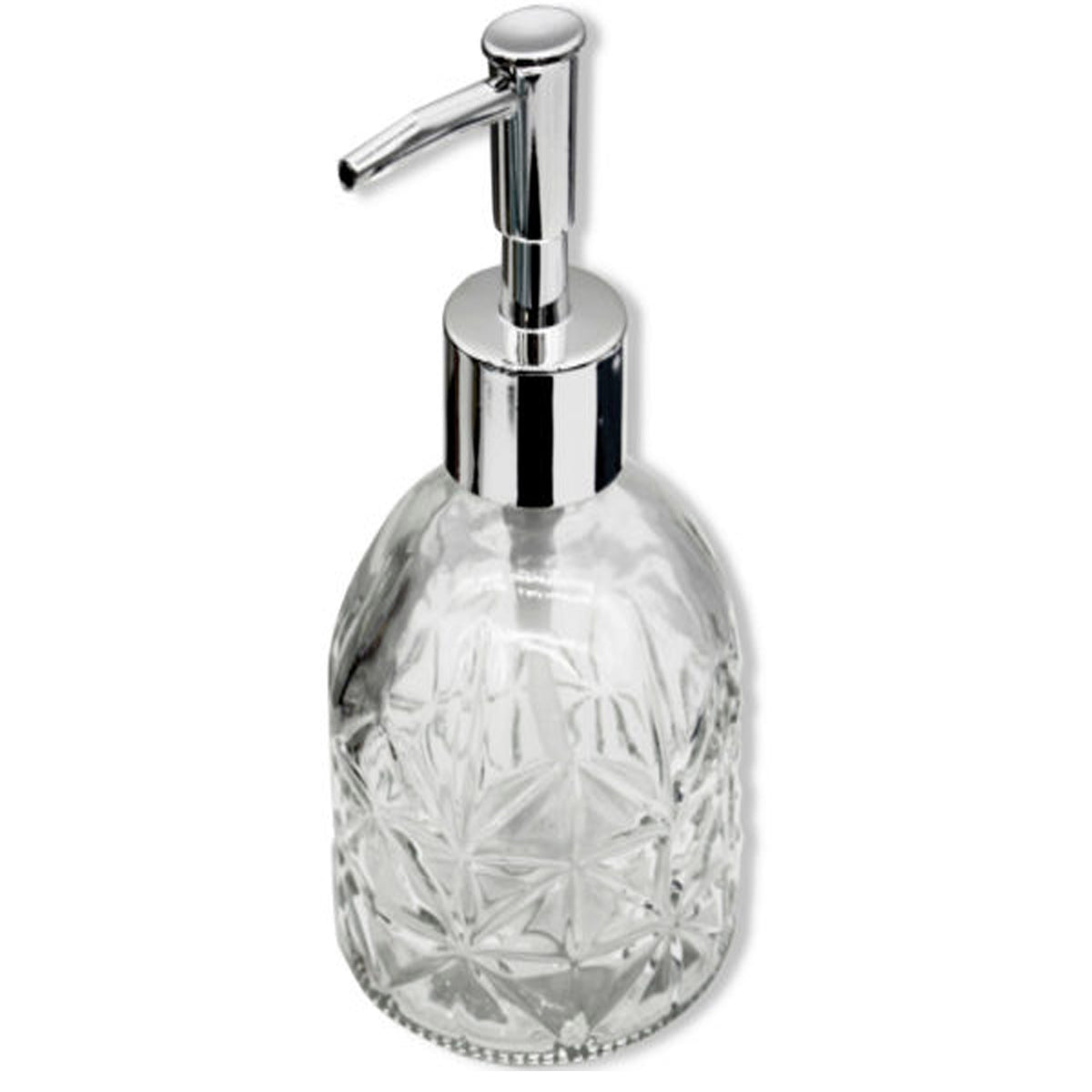 Etched Glass Soap Dispenser with Plastic Pump  Functional and Stylish Addition to Your Space MOQ -14 pcs