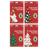 Kids 4 Asst Christmas Washable Face Masks - Spread Holiday Cheer with Festive Protection MOQ-100 pcs