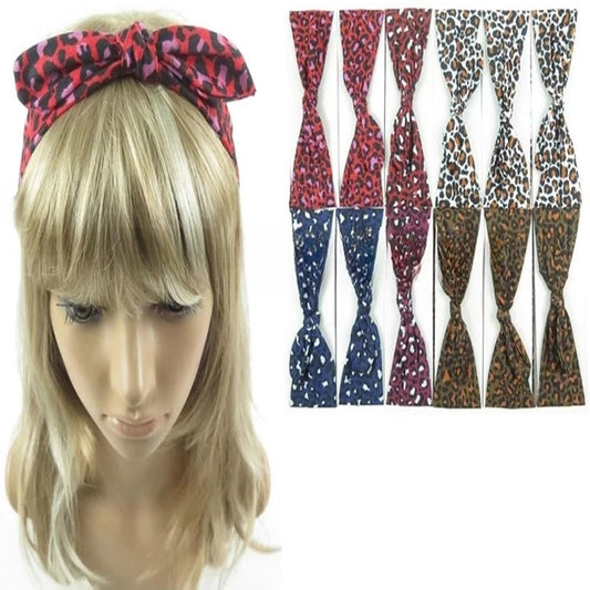 wholesale Cheetah Headbands- Assorted