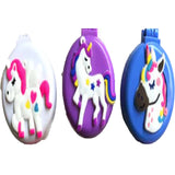 Wholesale  Compact Rainbow Unicorn Hair Brush with Mirror (sold by the piece or dozen)