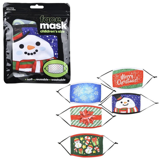 Christmas Holiday Children Face Mask- Assorted