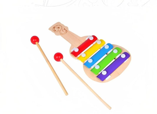 Wooden Xylophone Guitar Shaped Musical Toy for Children High Quality, Safe Design, Intellectual Development