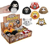 Zoo Animal Squeezy Bead Plush Kids Toy In Bulk- Assorted