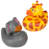 Zoo Animal Rubber Duckies Kids Toy In Bulk - Assorted