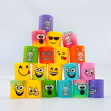 2407TA 12Pcs Neon Rainbow Plastic Smile Magic Spring Toys for Children Birthday Party Favors Piñata Fillers Carnival Prizes Goodie Bag