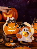 2907BA Halloween Decorations Pumpkin Lamp Decoration Candy Basket Decoration Small Gift Bucket Children's Gift Box Candy Bag