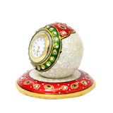 Marble Paper Weight Table Clock