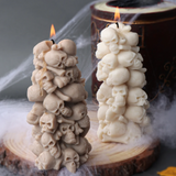 2808BA Creative Skull Tower Candle Silicone Mold Relief Skeleton Column Soap Resin Crystal Mould Halloween Party Decor Chocolate Gifts