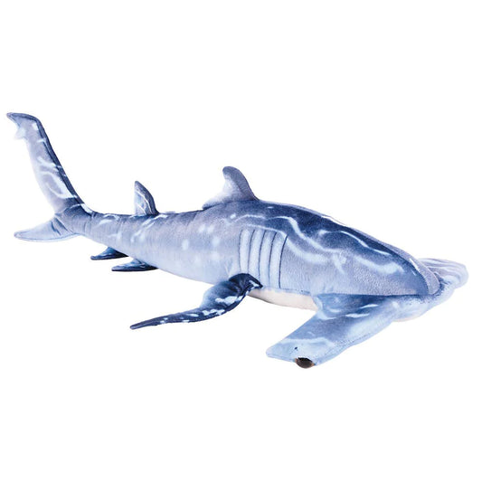 35" Blue Hammerhead Shark plush
