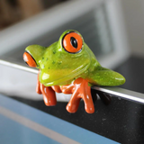 2307BA 3D Frog Funny Car Office Desk Computer Decor Ornaments Miniatures Decorations, Landcrape Bonsai Garden Decor, Xmas Gift