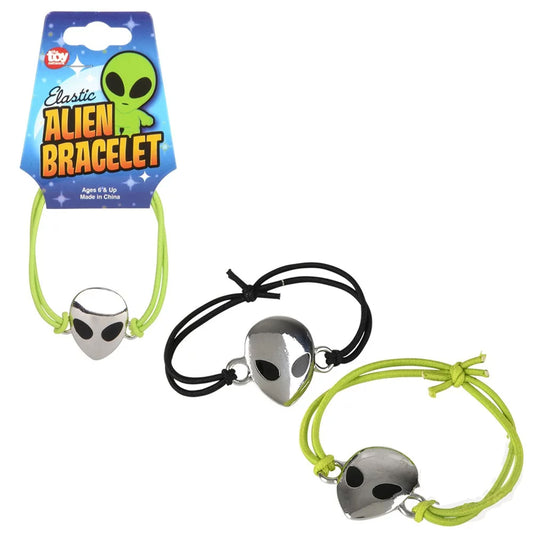 Wholesale Stretch Alien Head Bracelet - Unique Extraterrestrial Jewelry (Sold By Dozen)