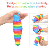 Sensory Fidget Slug Kids Toys Rainbow - Assorted