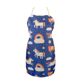 Unicorn Printed Apron For Kitchen Use