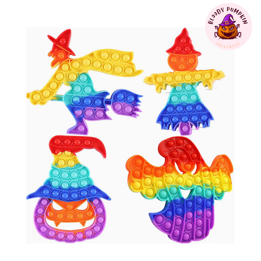 Halloween Mix Pop It Fidget Kids Toy In Bulk