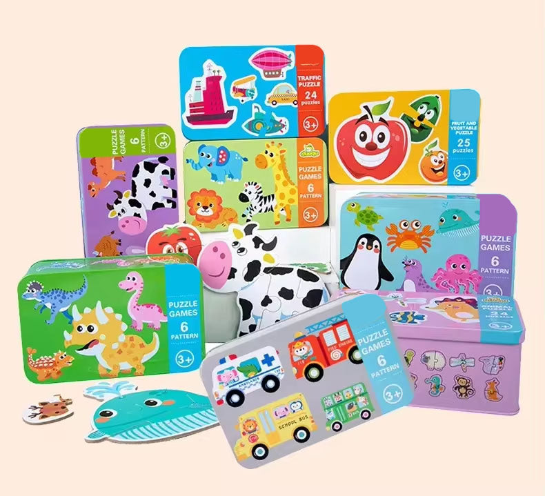 Safari Animals Puzzle Kids Toys In Bulk - Assorted