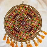 Flower Stone Wall Hanging Handmade Embroidery Work Kutch Handicraft Item for Home/Office Decor