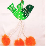 Colorful Bird Hanging for Garden and Home Handmade Embossed and Hand-Painted Latkan Decoration Showpiece Birds in Wooden