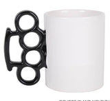 Buy WHITE BRASS KNUCKLE MUG in Bulk