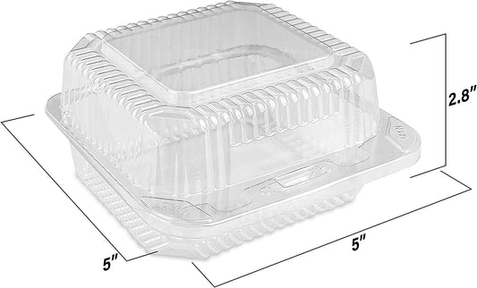5" CLEAR HINGED CONTAINER 4/125