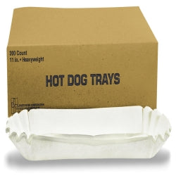 6" PAPER HOT DOG TRAYS 3000/Cs