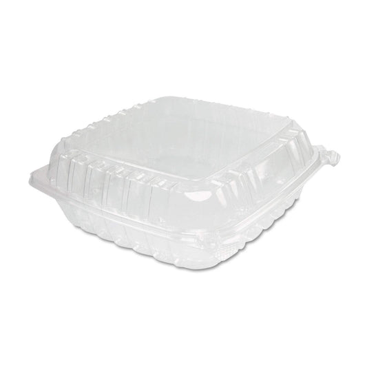 9"X9" CLEAR HINGED LID CONTAINER 200/CS