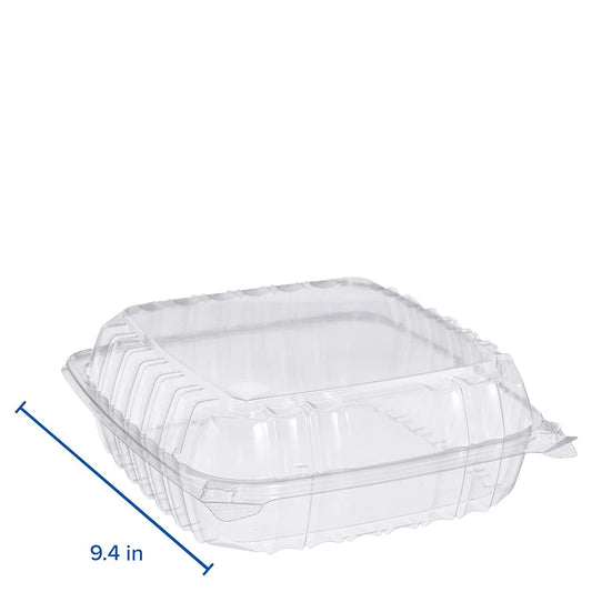 LARGE (9X9) CLEAR HINGED 3 COMP. CONTAINER 200 Pcs