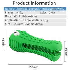 Indestructible Rubber Squeaky Dental Care Toothbrush Dog Chew Toy
