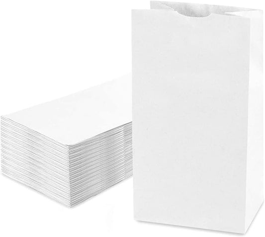 10 Lb White Paper Bags- 500 Pack