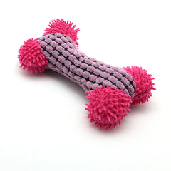 Fun and Durable Bone-Shaped Squeaker Plush Dog Chew Toy