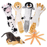 Crinkle Dog Plush Pet Toy - No Stuffing Animals Dog Chew Toy for Interactive Playtime