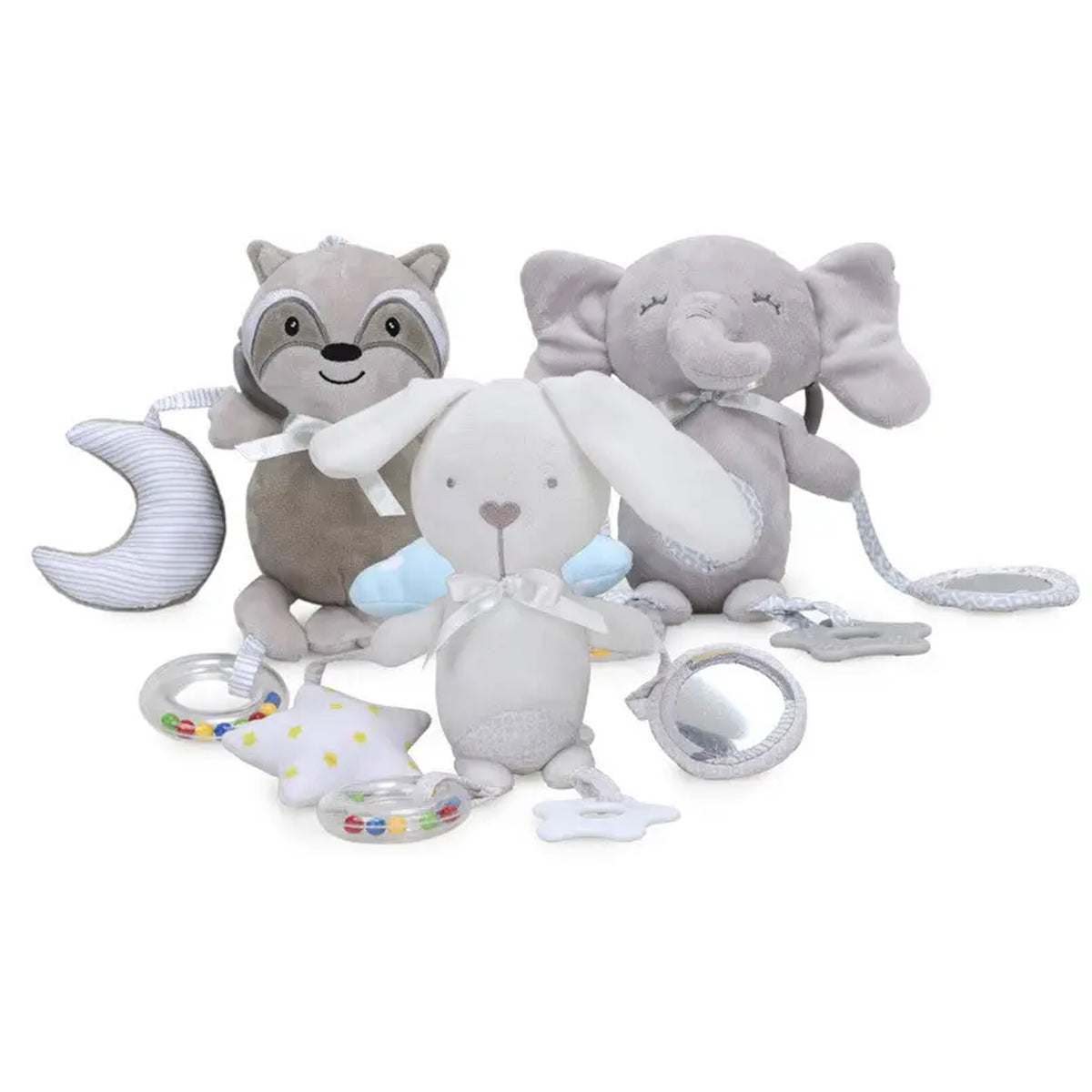 Animal Mix Plush Kids Teether and Bell Toy