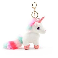 Unicorn Long Tail Soft Plush Keychain - Assorted Colors and Designs for the Perfect Accessory