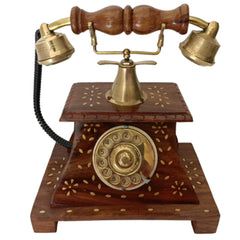 Hand Carved Wooden Telephone