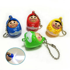 Mini Figure With LED Light Key Chain For Capsule Ball - Fun and Convenient Toy for Kids