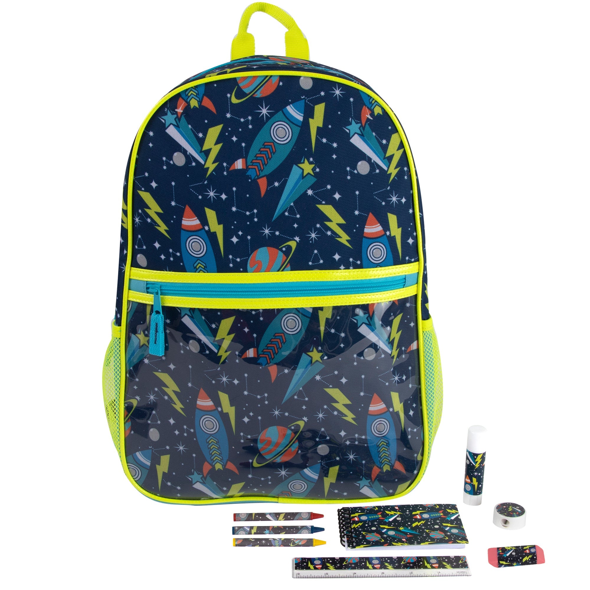 17" Outer Space Backpack with 9-Piece School Supply Kit (1 Case = 24 Pcs) 9.8$/PC