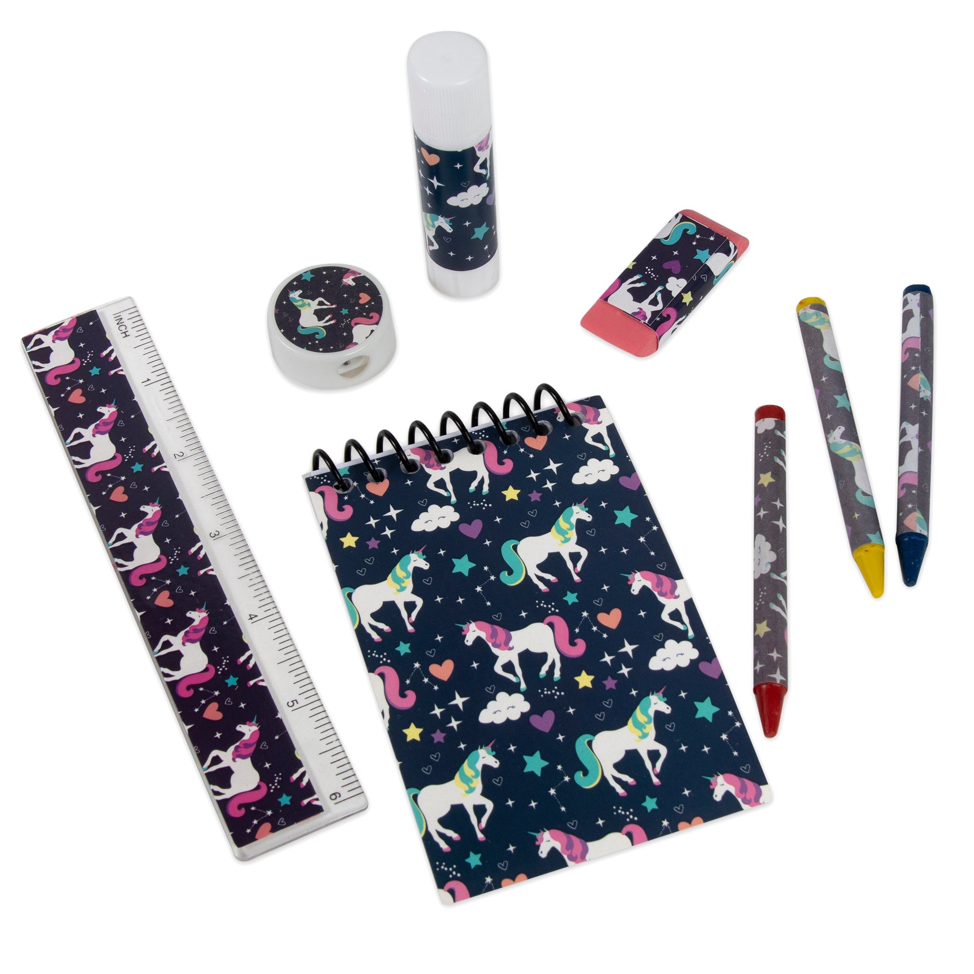 17" Unicorn Backpack with 9-Piece School Supply Kit ( 1 Case=24Pcs) 9.8$/PC