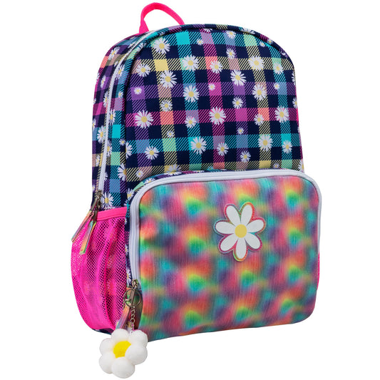 Wholesale 17 Inch Daisy Backpack With Side Mesh Pockets ( 1 Case=24Pcs) 8.05$/PC
