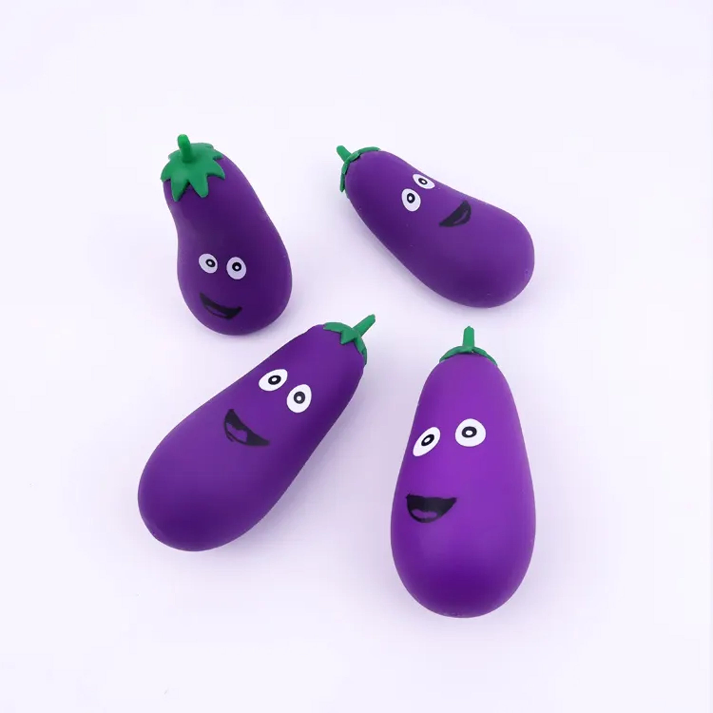 TPR Soft Stretchy Sand Filler Eggplant Squeeze Toy | Perfect Stress Reliever Toy