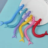 Popular Mermaid TPR Soft Rubber Vent Cartoon Color Decompression Bracelet Stretchy Strings Toys