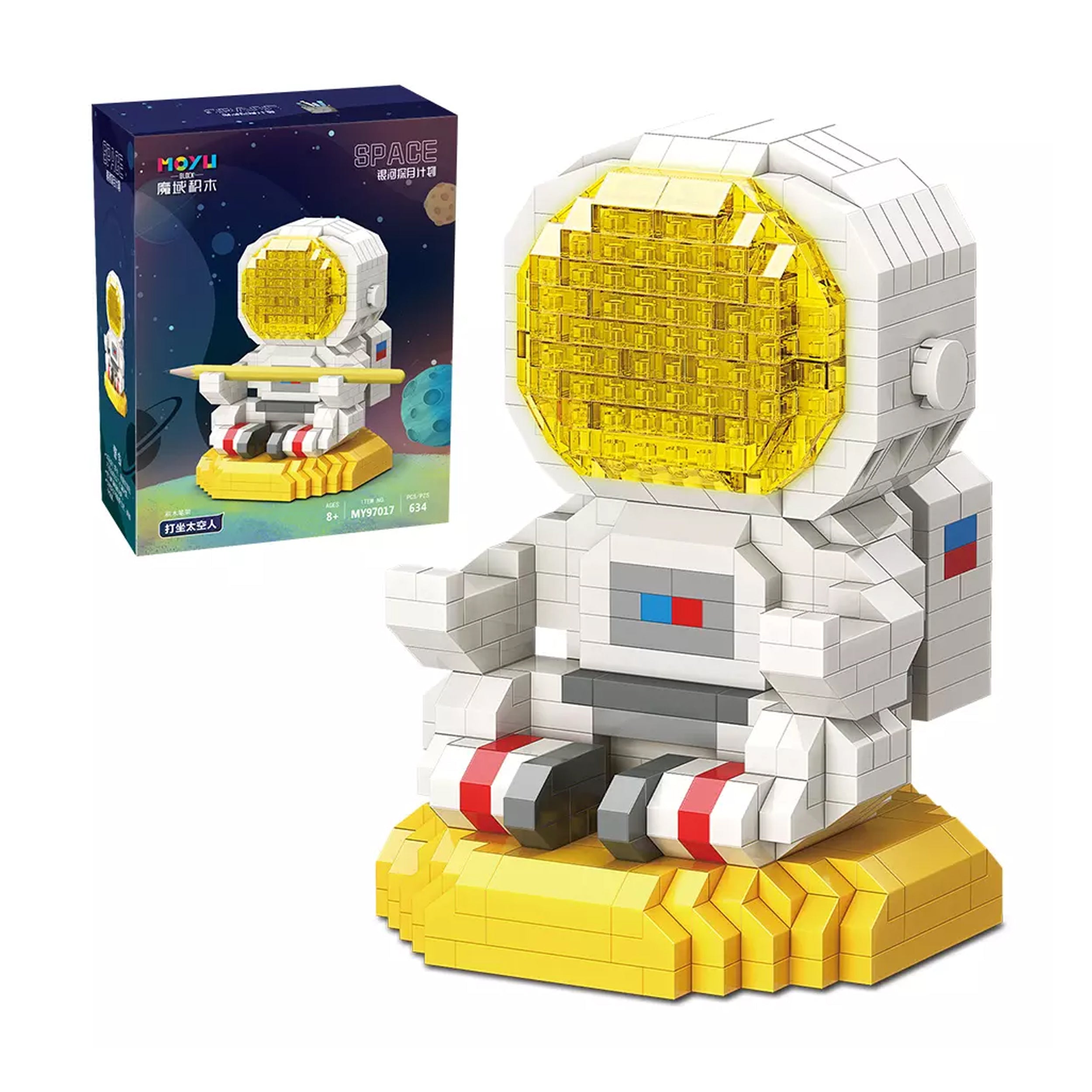 2 in 1 Astronaut DIY Pen Holder Building Blocks - Fun and Functional Desk Accessory