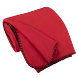 Twin Fleece Throw Blankets 90" x 60" - Red Only ( 1 Case= 24Pcs) 11.2$/pc