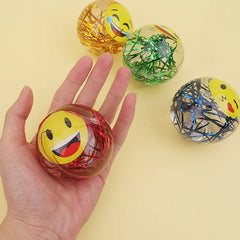 Smiley Ribbon Crystal Bouncing Ball