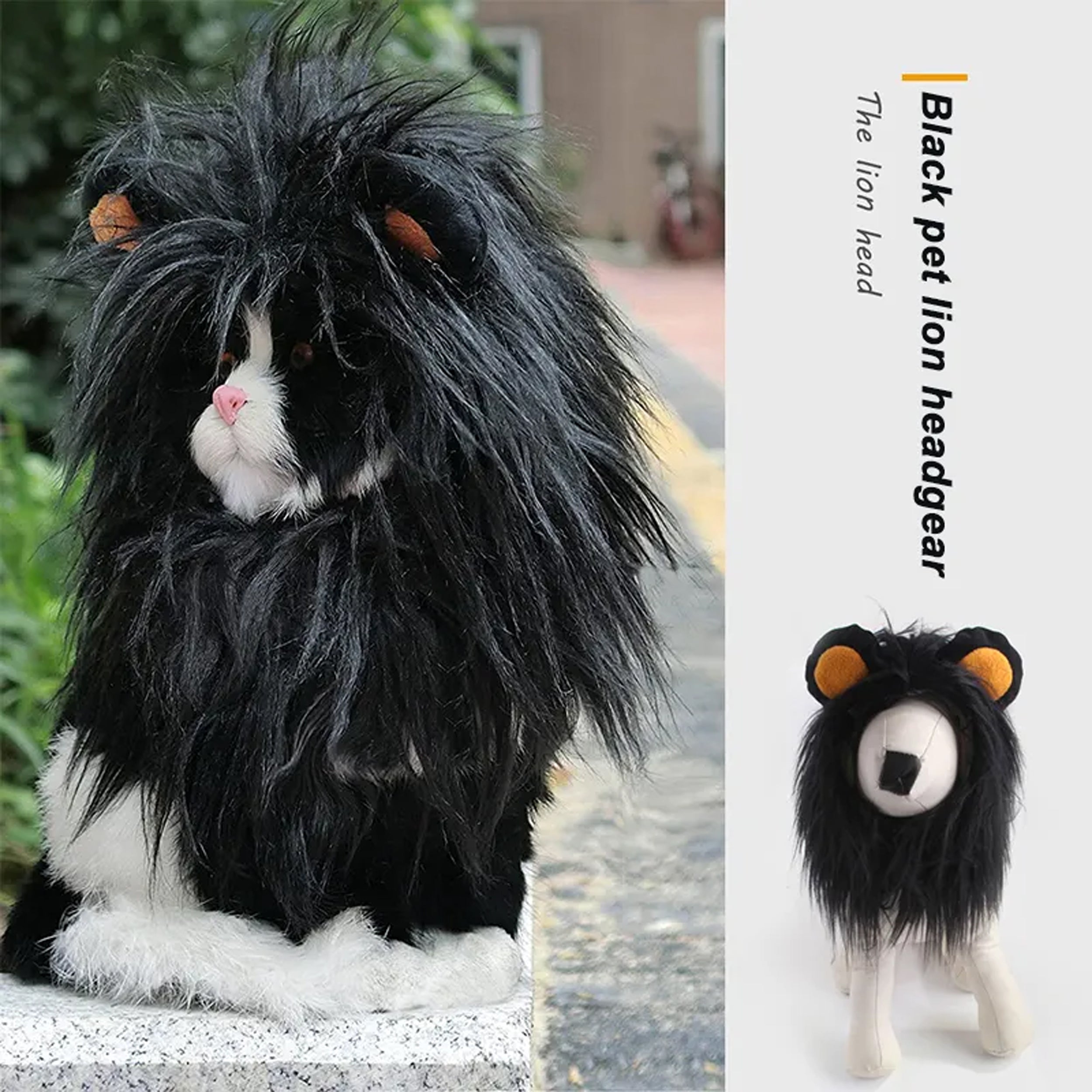 Roar into Fun with Lion Wig Pet Headwear for Dogs and Cats - Perfect Costume for Playtime and Parties