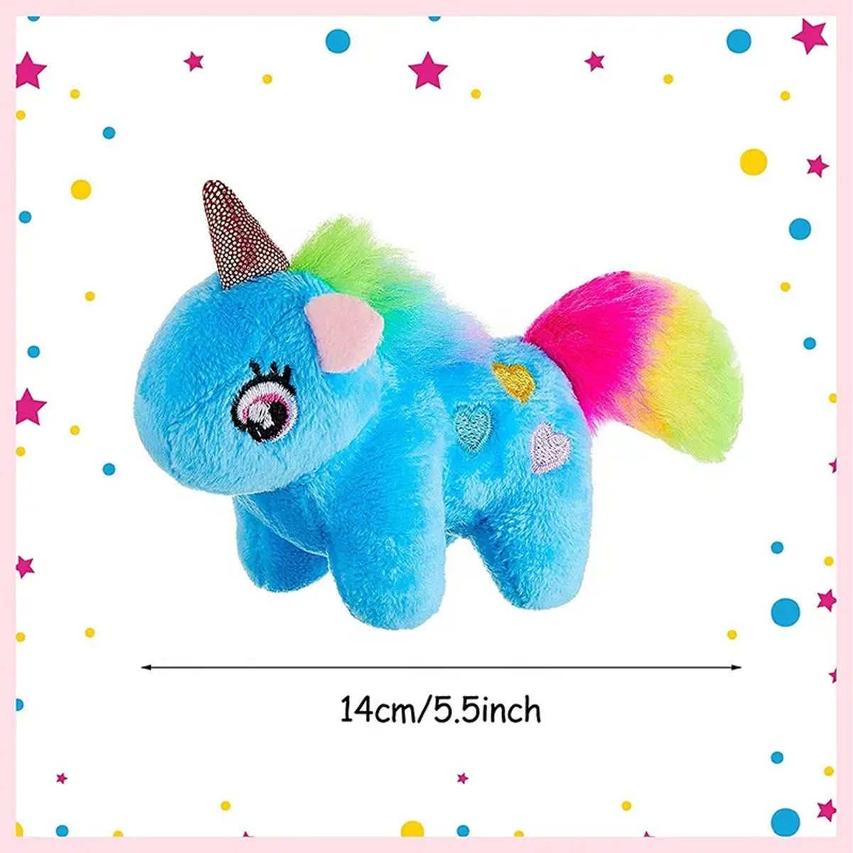 Fuzzy Plush Stuffed Unicorn Keychain