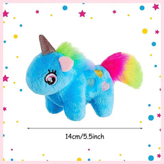 Fuzzy Plush Stuffed Unicorn Keychain