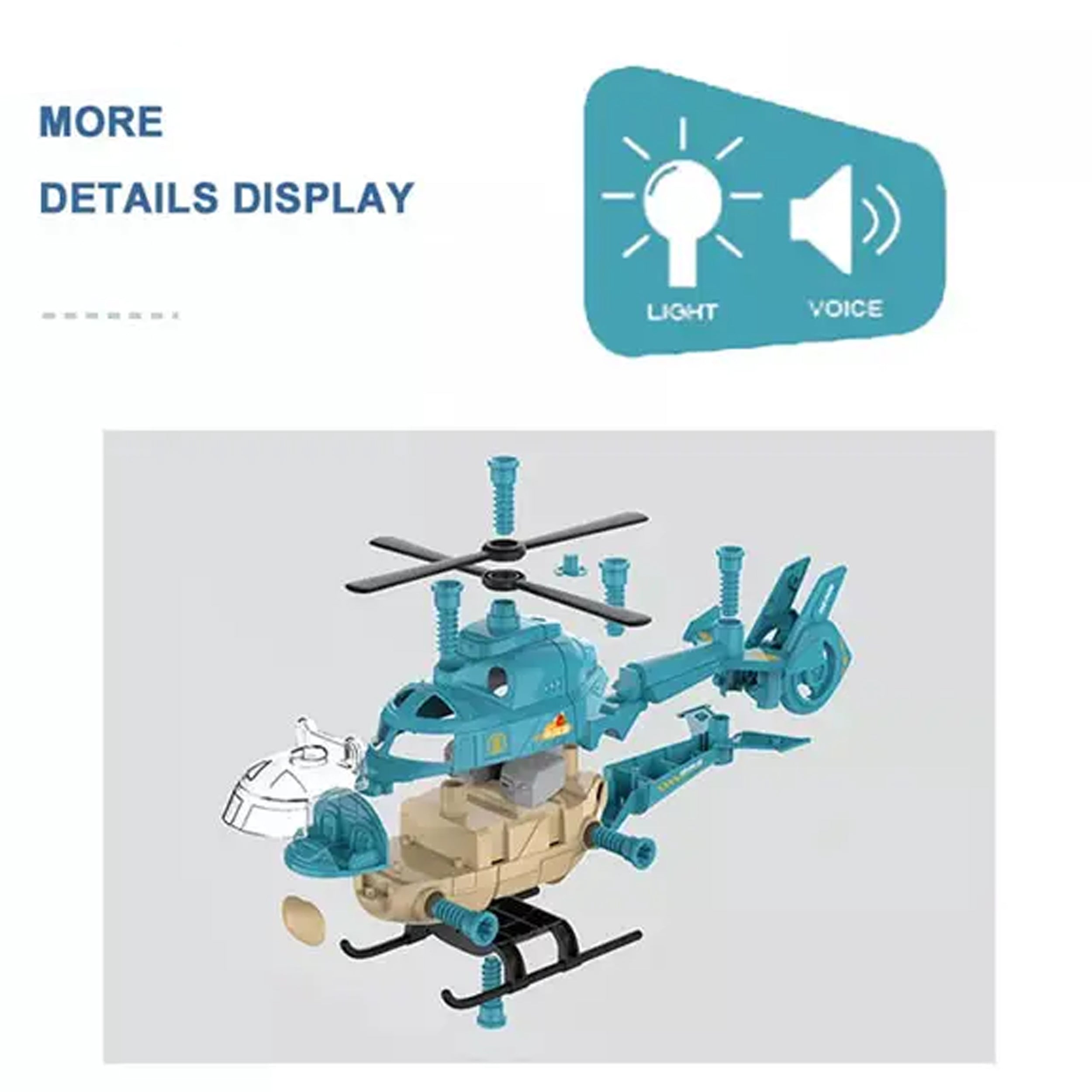 Helicopter Toy with Music & Lights