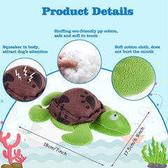 Turtle Pet Supplies - Vocal Bite-Resistant Stuffed Squeaky Dog Chew Toy for Endless Playtime Fun