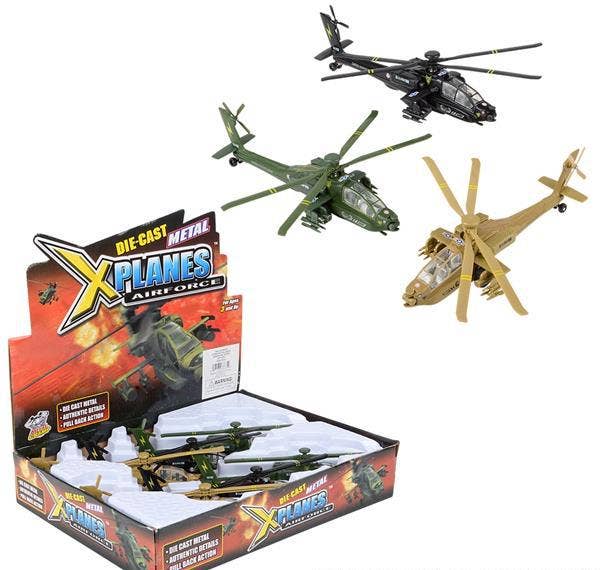 Buy 8" DIE-CAST PULLBACK APACHE HELICOPTER in Bulk