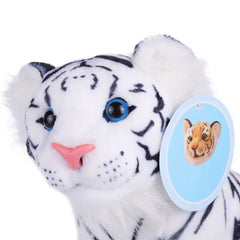 White & Brown Stuffed Plush Tiger Toy