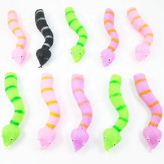 TPR Finger Puppet Snake with Paint Joke Toys for Kids and Adults